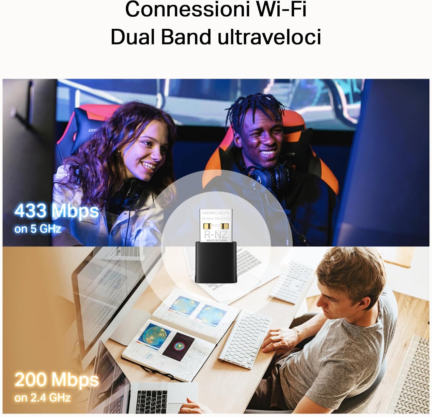 Thumbnail 2 de Mercusys TP-Link MA20NB Adattatore WiFi USB