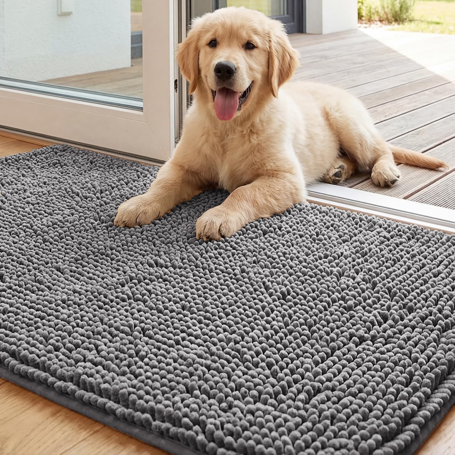 Detalle de H.VERSAILTEX Chenille Dog Door Mat 24" x 36