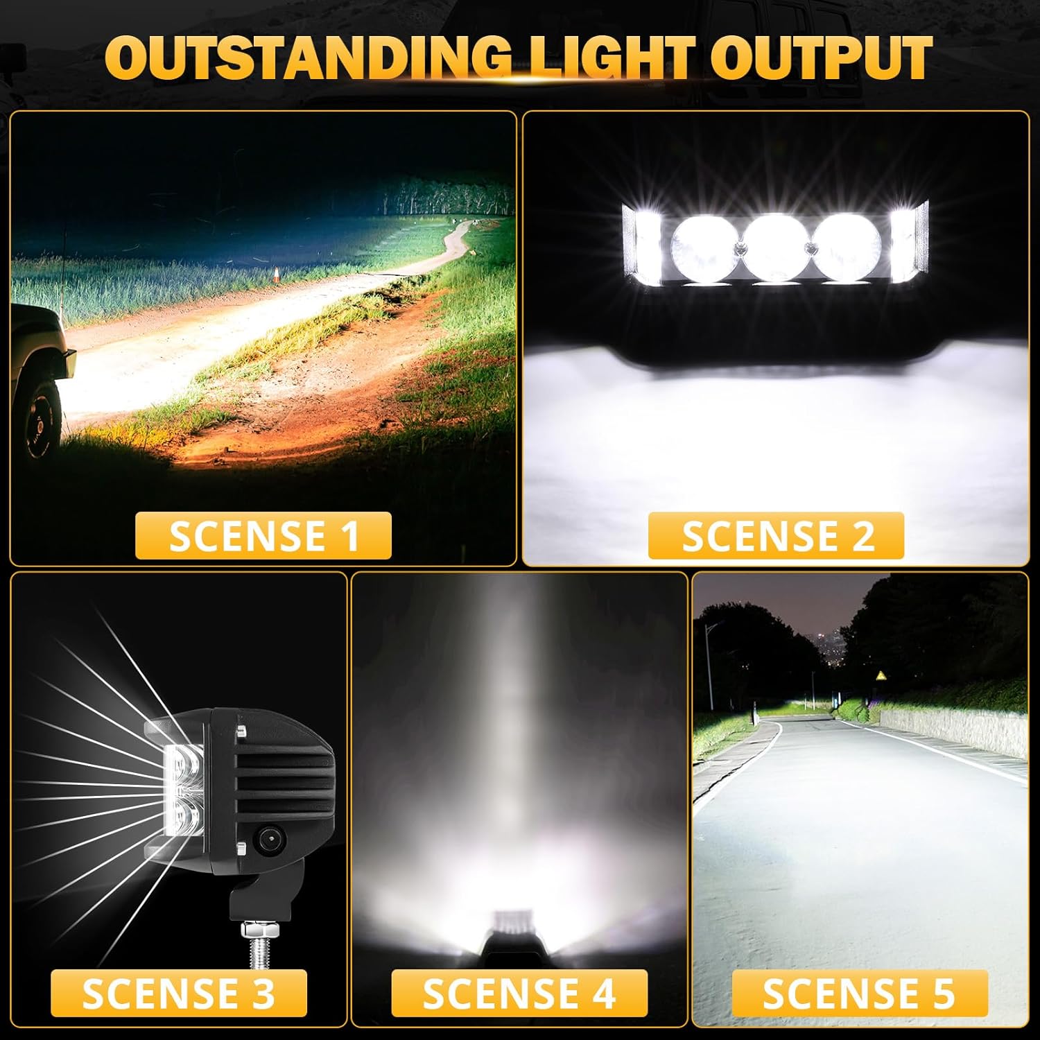Thumbnail 3 de Auxbeam 5in 68W Offroad Driving Lights