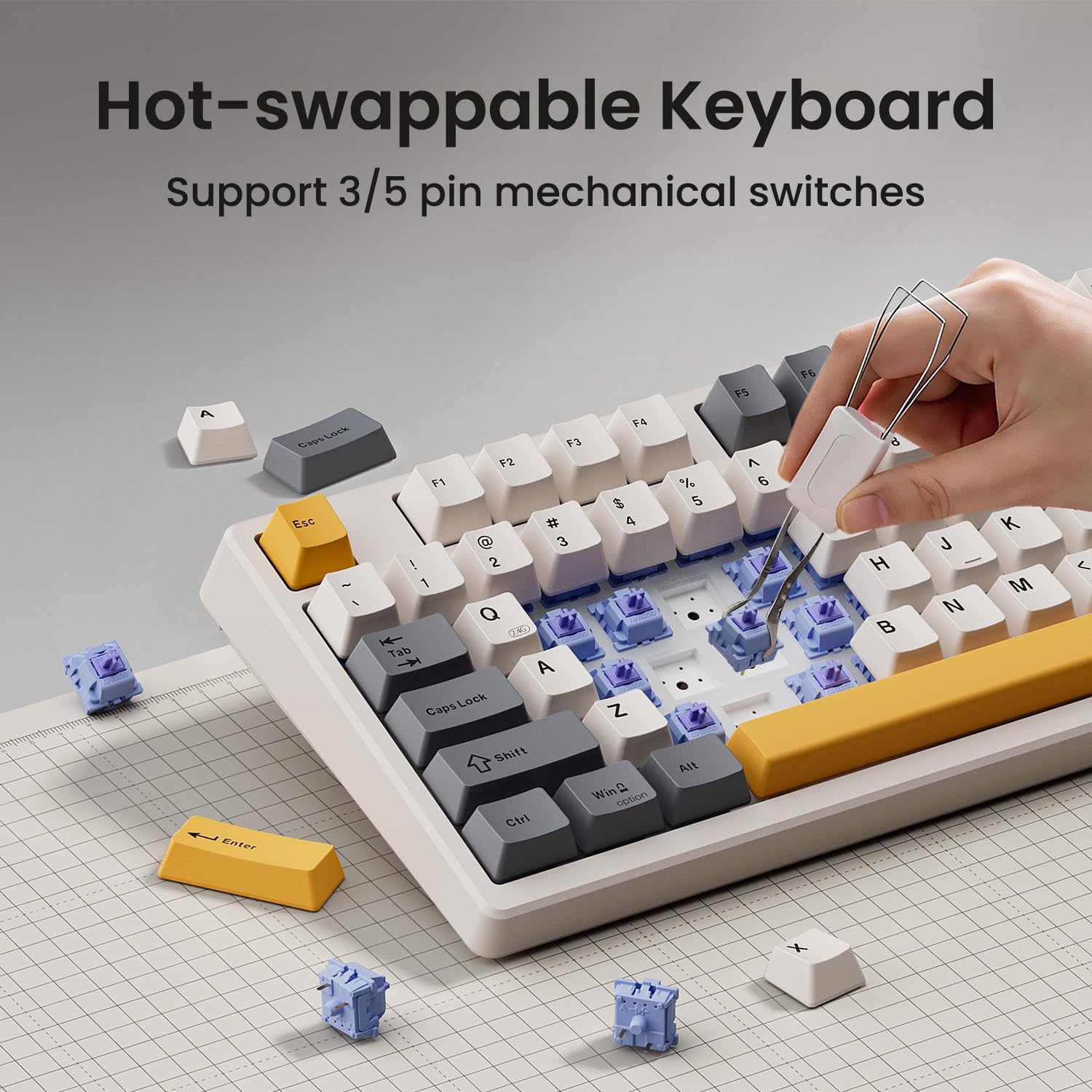 Thumbnail 4 de Kisnt KN85 4000 mAh compact 75% keyboard ⌨