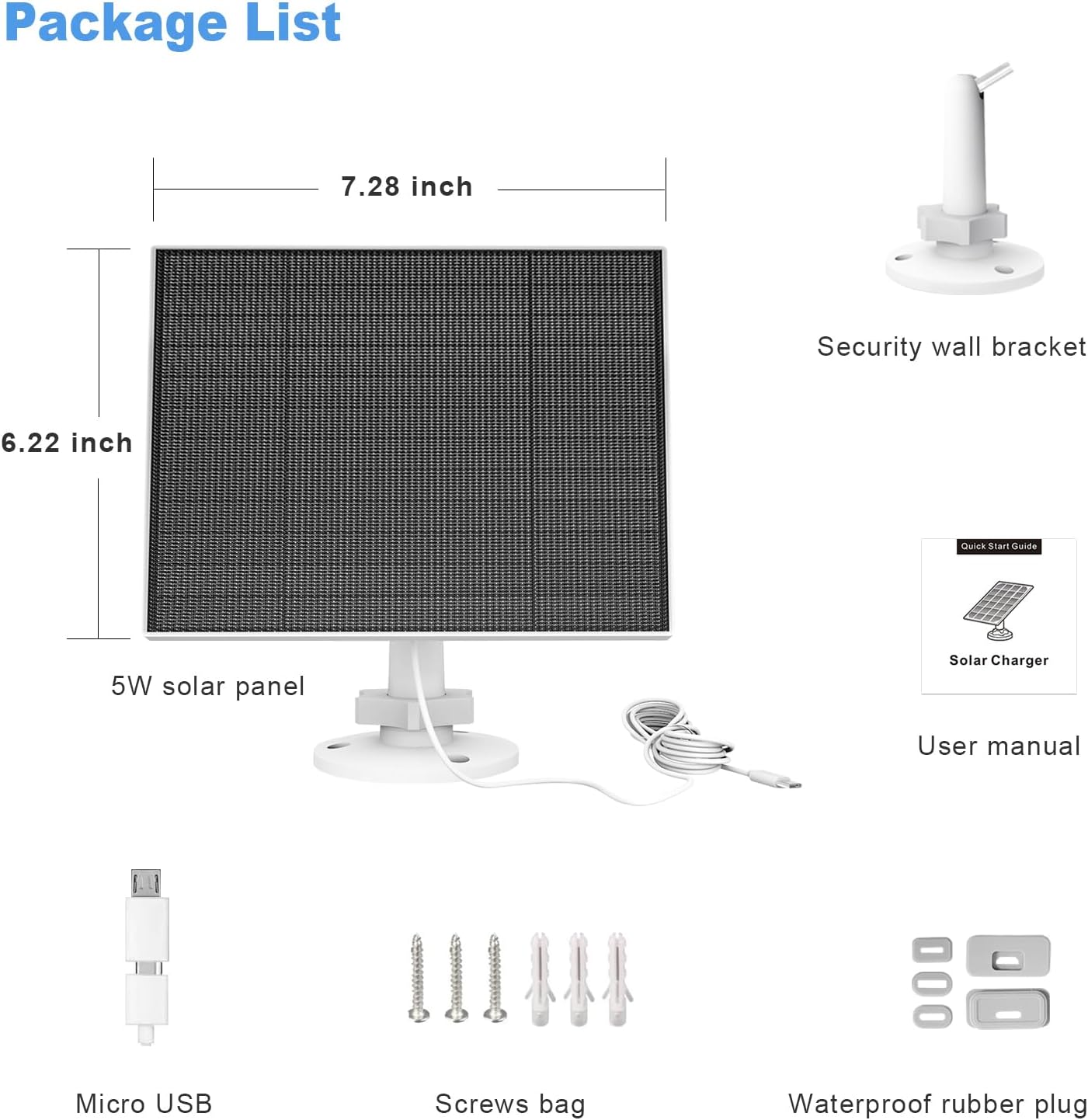 Detalle de Eufy Solar Panel 3-Pack for Outdoor Camera