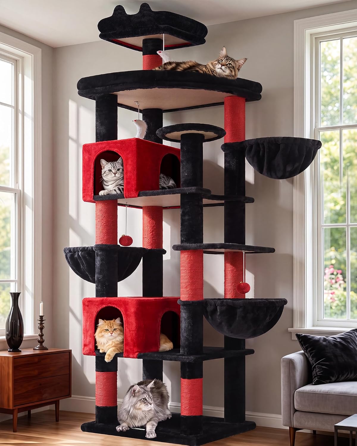 Thumbnail 6 de Globlazer Cat Tree Tower 82-Inch