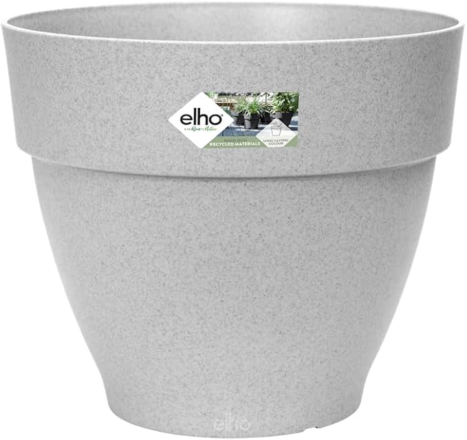 Elho Vibia Campana Round 30 🌿 Macetero Exterior Gris