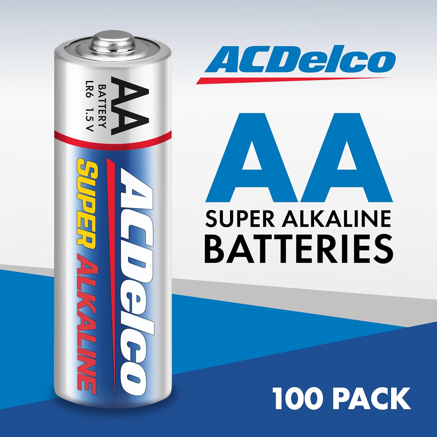 Thumbnail 1 de ACDelco 100-Count AA Super Alkaline Batteries (1.5V) with 10-Year Shelf Life