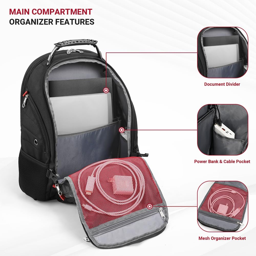 Detalle de Star Cloud 17 Inch Travel Laptop Backpack with USB & Type-C Ports