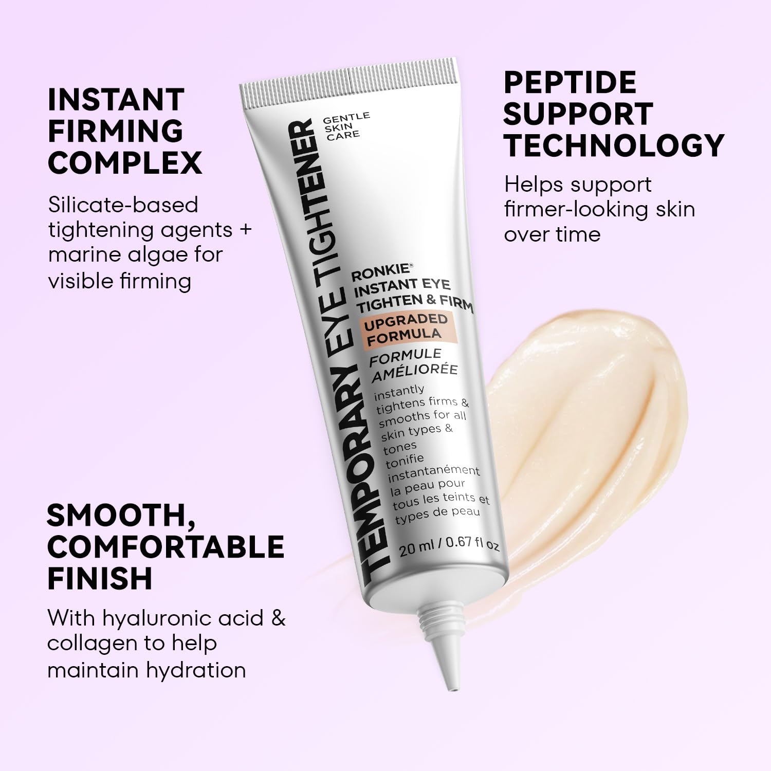 Detalle 2 de RONKIE Instant Firm Eye Tightener: Upgraded Formula for Women, 0.67 oz
