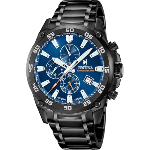 Detalle 2 de Festina Reloj Hombre Cronógrafo de Acero Inoxidable 316L Negro