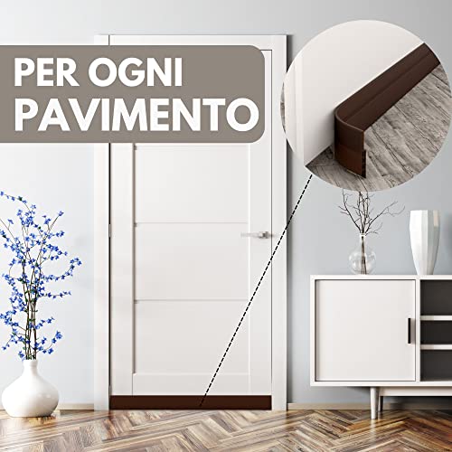 Detalle 2 de Vellure Paraspifferi porta blindata NUOVO - Sottoporta Premium (1x marrone)
