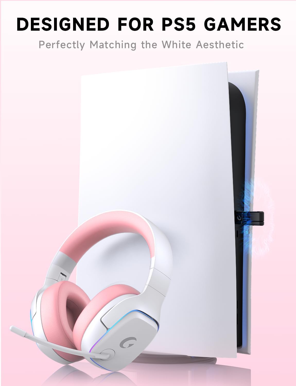 Thumbnail 1 de Wireless Gaming Headset with 2.4GHz, Bluetooth 5.3 and 70h Battery for PS5, PS4, PC, Switch & More