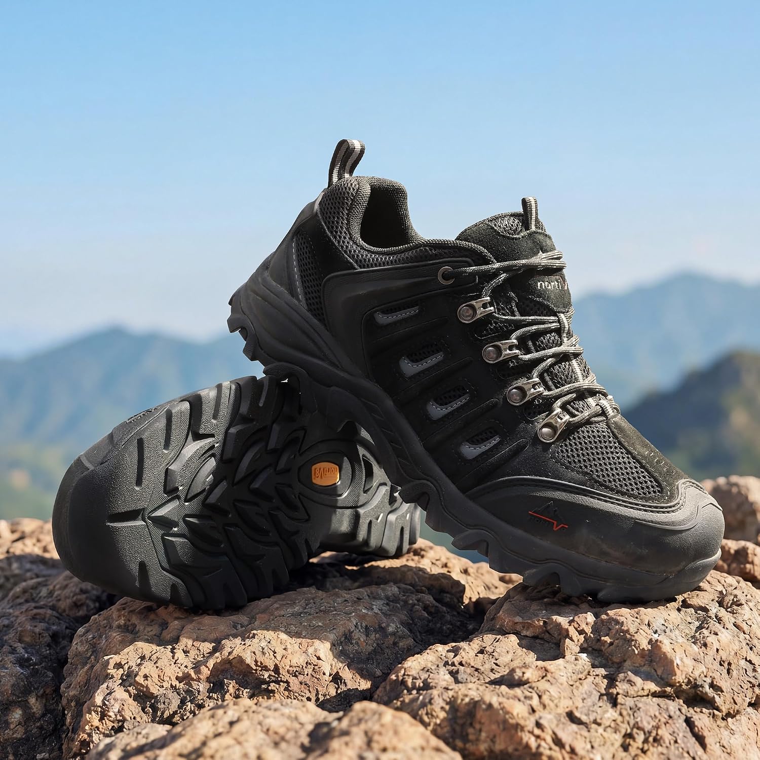 Thumbnail 2 de NORTIV 8 Men’s Waterproof Leather Low-Top Hiking Shoes with Protective Toe