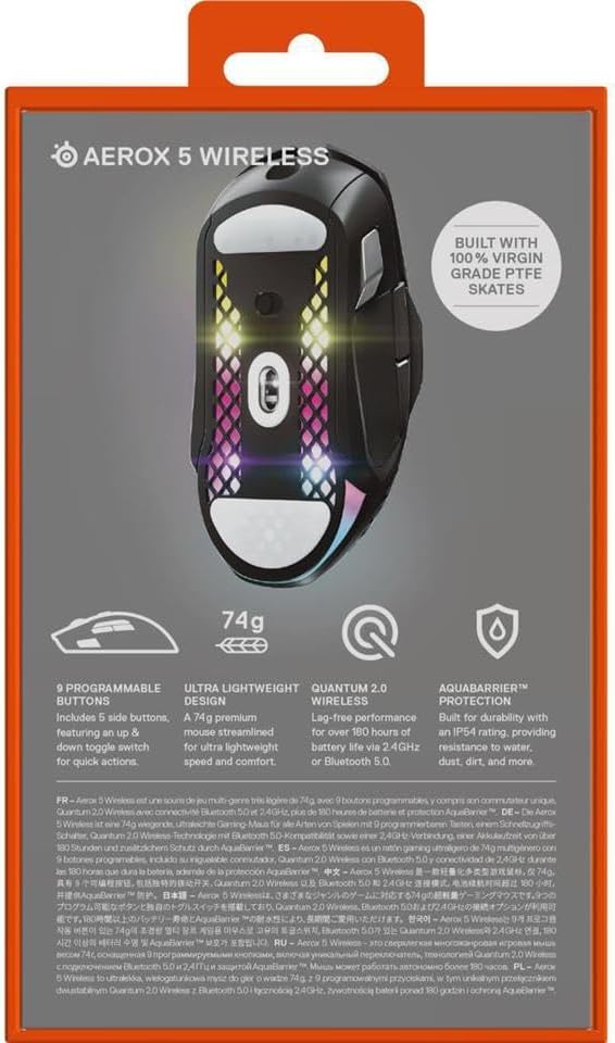 Thumbnail 2 de SteelSeries Aerox 5 Wireless 74 g Gaming Mouse