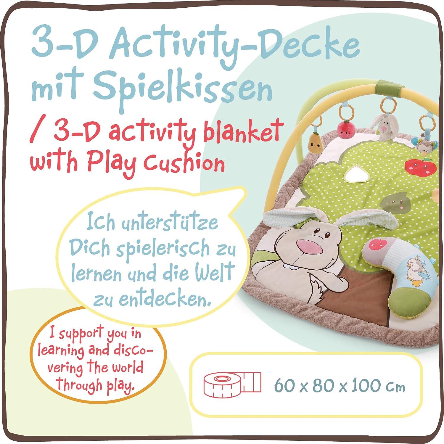 Thumbnail 2 de NICI 48510 – kocyk edukacyjny 80 x 110 cm z pałąkiem i 5 figurkami