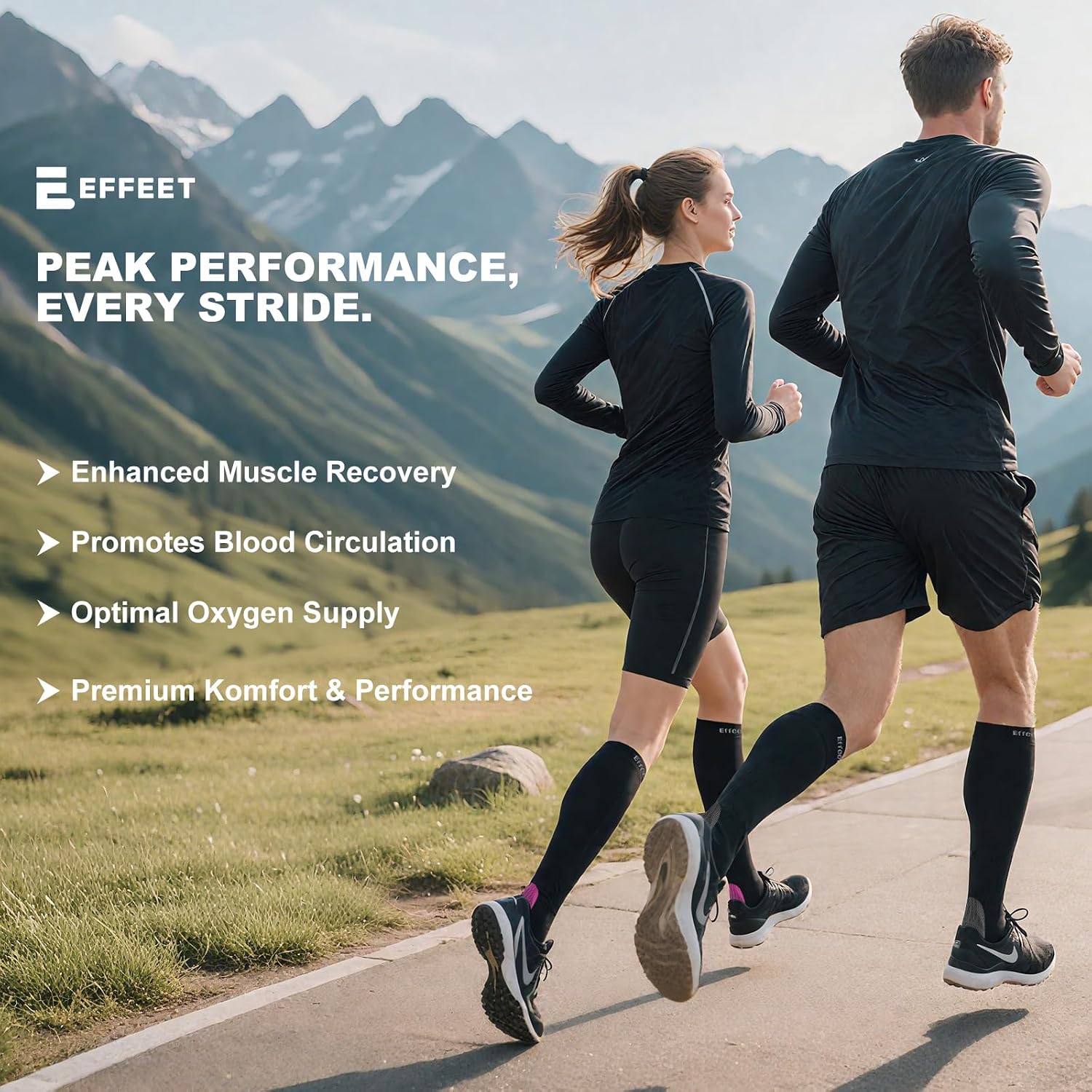 Thumbnail 1 de Effeet Compression Socks for Men and Women – 2 Pairs with Cushioned Sole and Reinforced Toe
