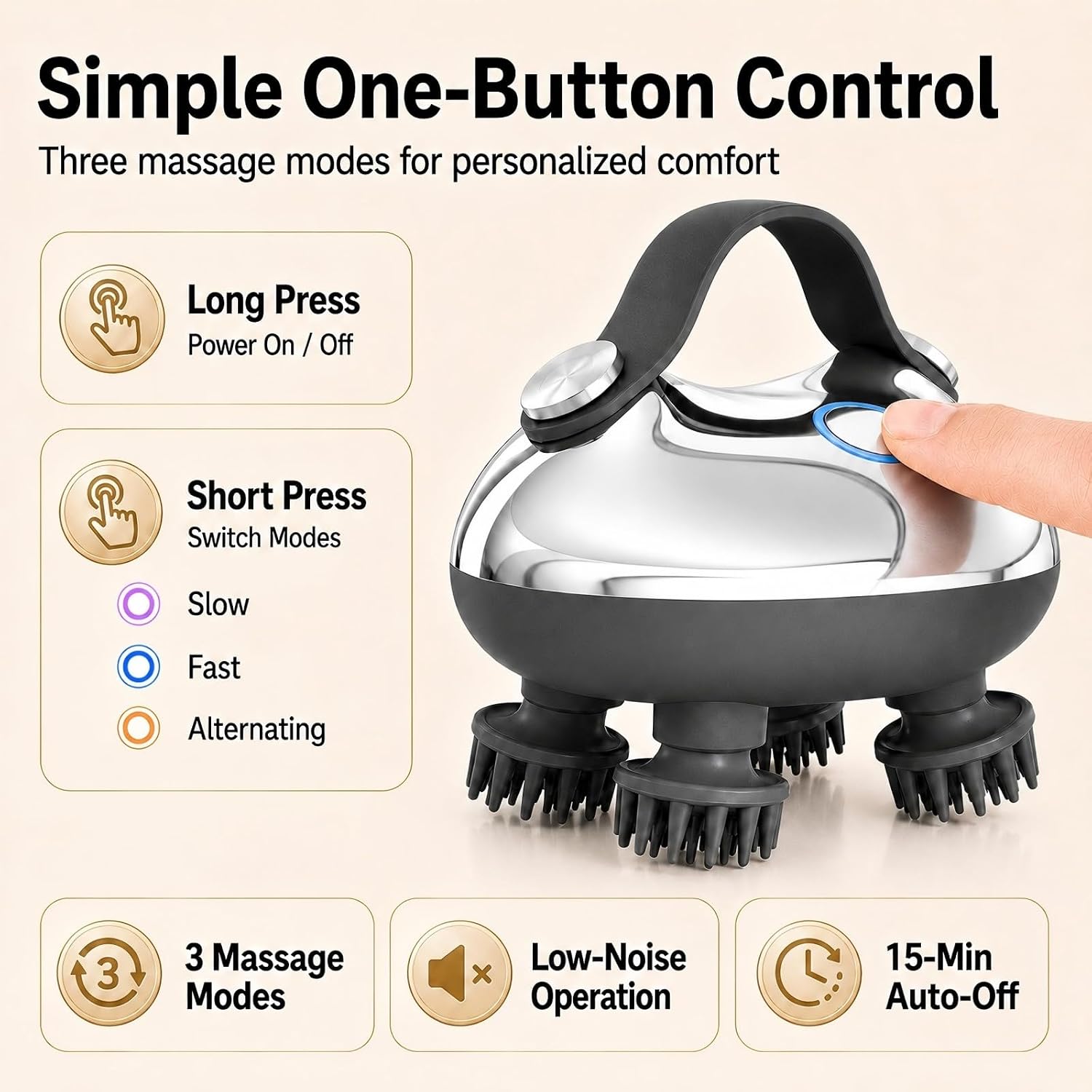 Thumbnail 4 de Melonsun Electric Scalp Massager, 2 Claw Sets