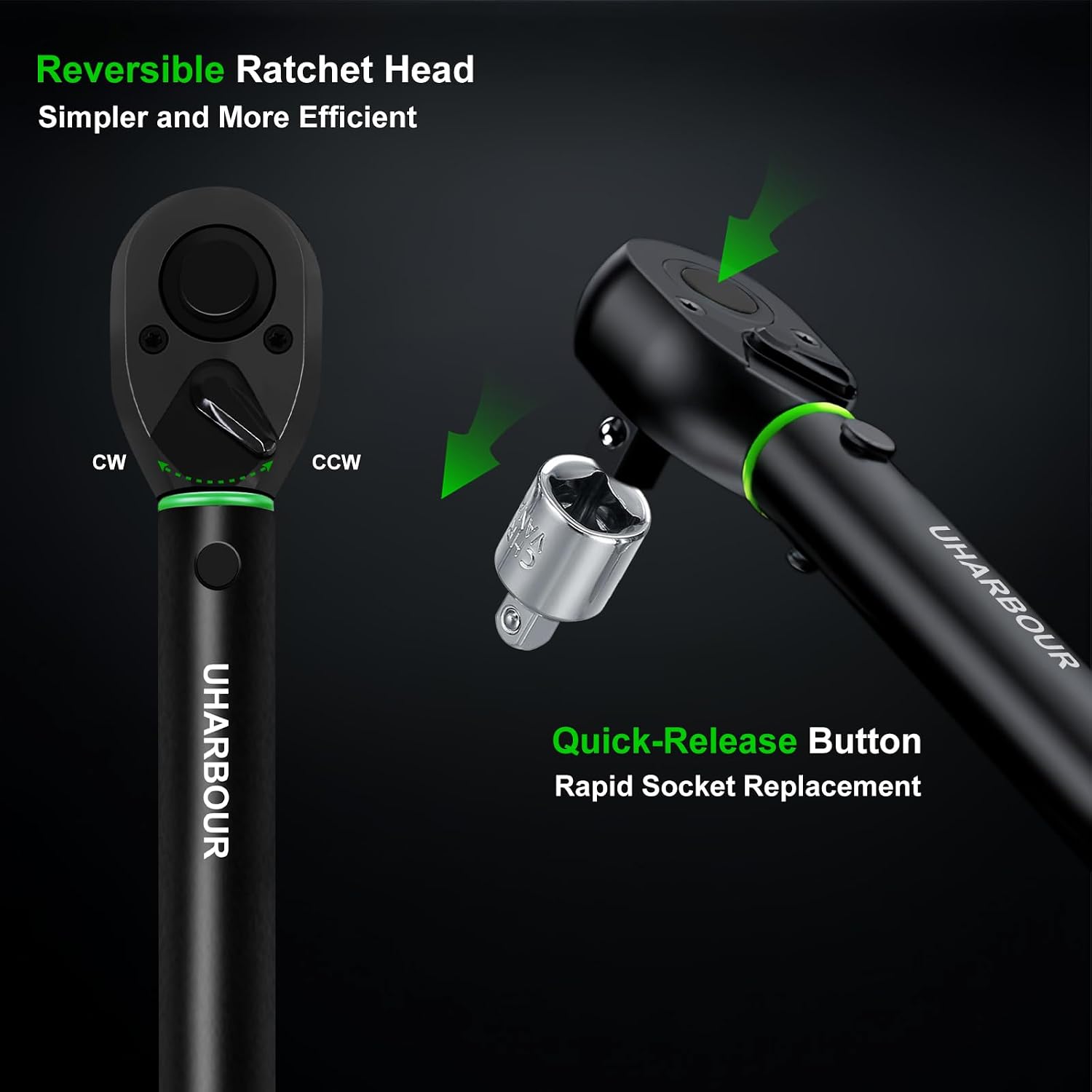 Thumbnail 4 de Uharbour Torque Wrench 1/4 1–25 Nm