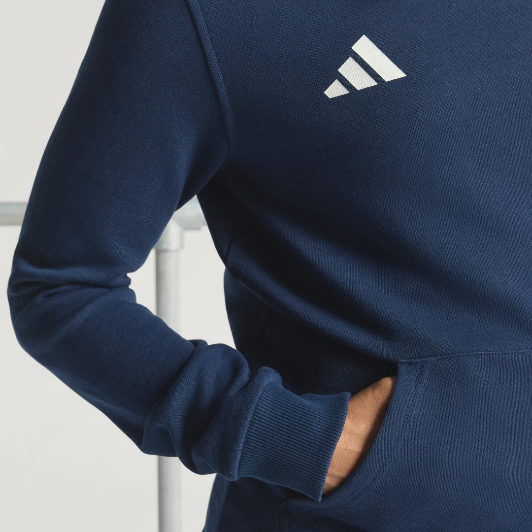 Detalle 2 de Sudadera con capucha BMW Berlin-Marathon 2025 City Adidas en azul