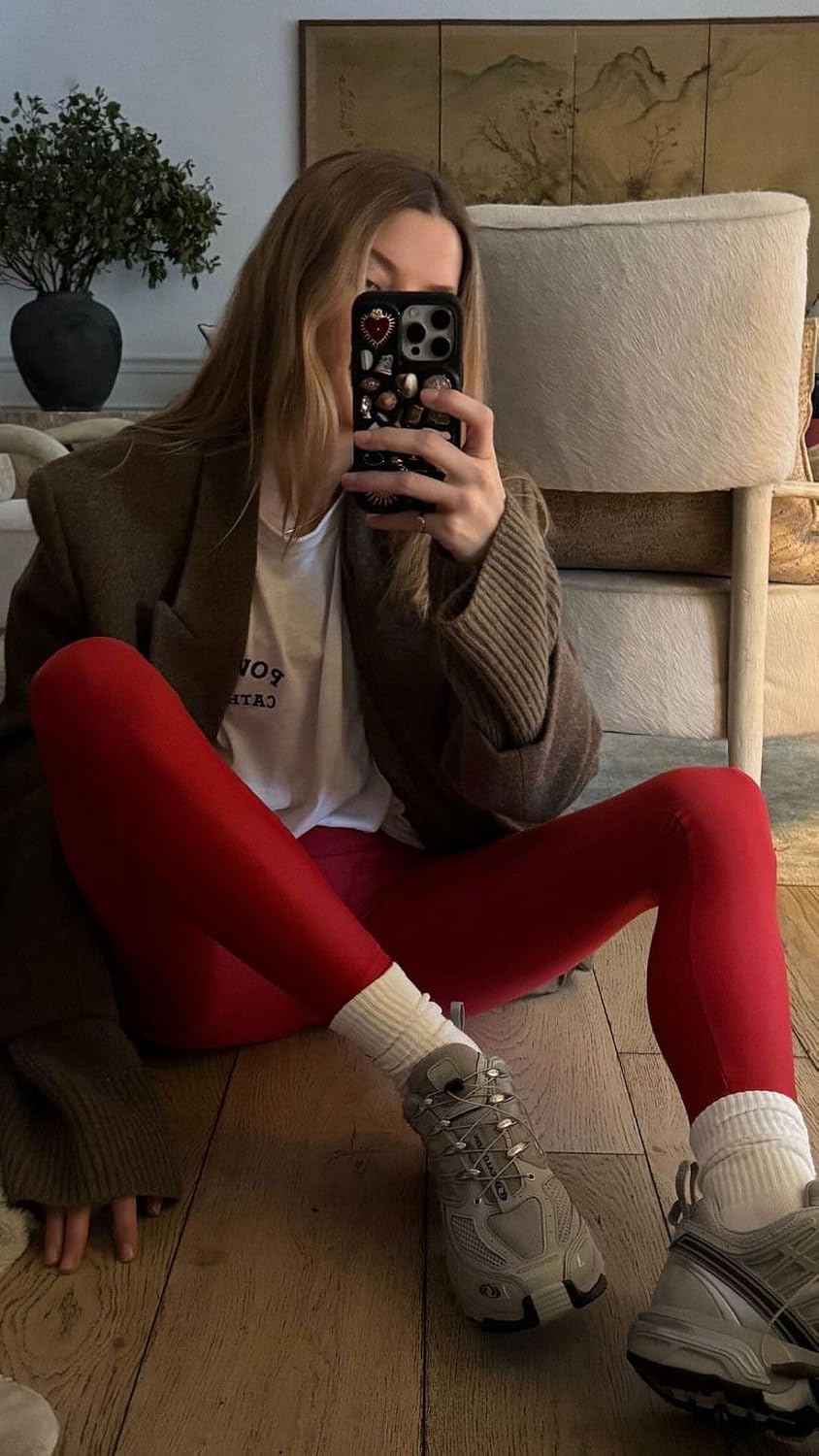 Detalle de we fleece High-Waisted Fleece-Lined Thermal Leggings for Women