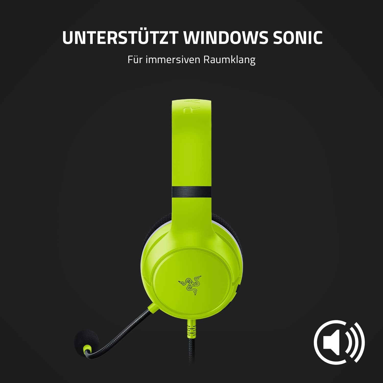 Detalle de Razer Kaira X – Kabelgebundene Gaming-Kopfhörer für Xbox Series X|S (Grün)
