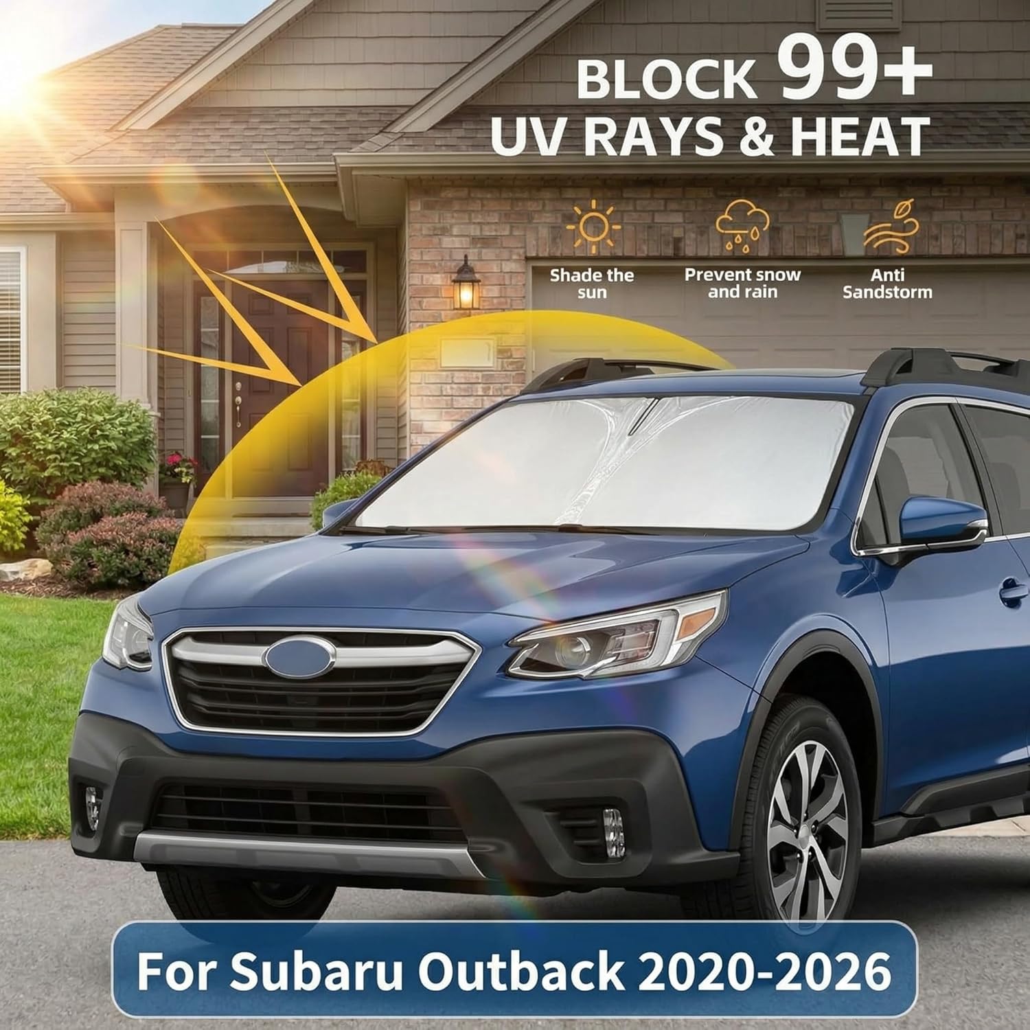 Thumbnail 1 de Windshield Sun Shade for Subaru Outback (2020–2026): Custom-Fit Front Window Shade