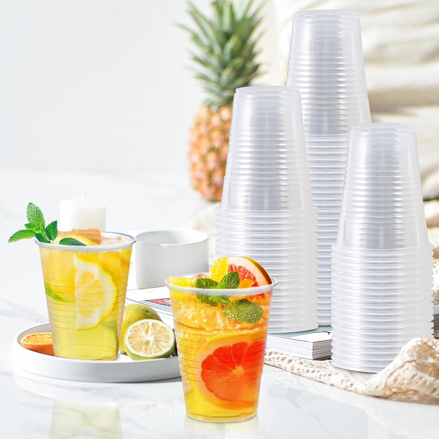 Thumbnail 5 de Clawsoff 9 oz Clear Disposable Plastic Cups (500-Pack) for Parties, Travel, and Events