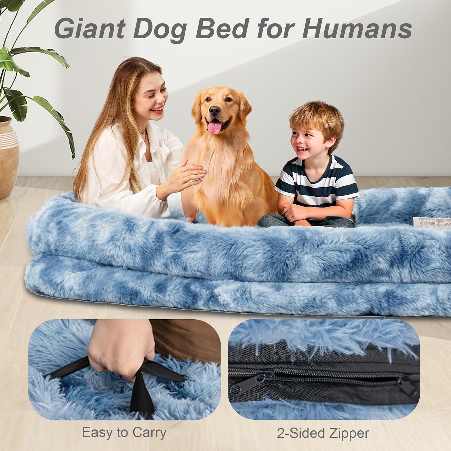 Thumbnail 6 de Human Dog Bed, 79 x 44 x 12.5 Inches