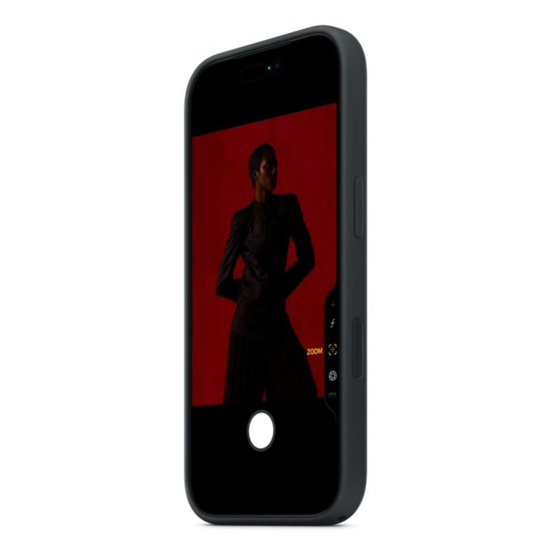 Detalle de Funda de silicona con MagSafe para iPhone 17 Pro (Negra) — 45% reciclada, Apple MGFK4ZM/A