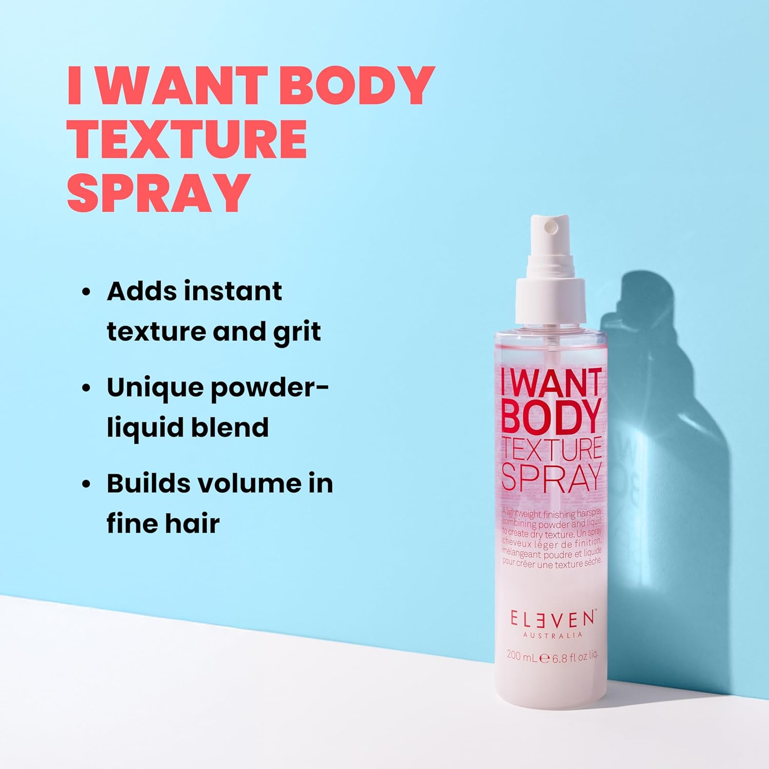 Thumbnail 1 de ELEVEN AUSTRALIA I Want Body Texture Spray – Texturspray für feines bis mittleres Haar