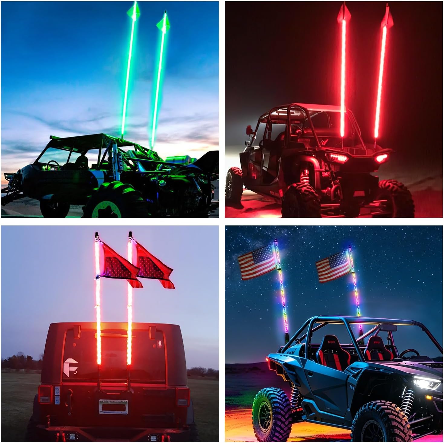 Thumbnail 6 de Nilight RGB LED Whip Lights 6FT