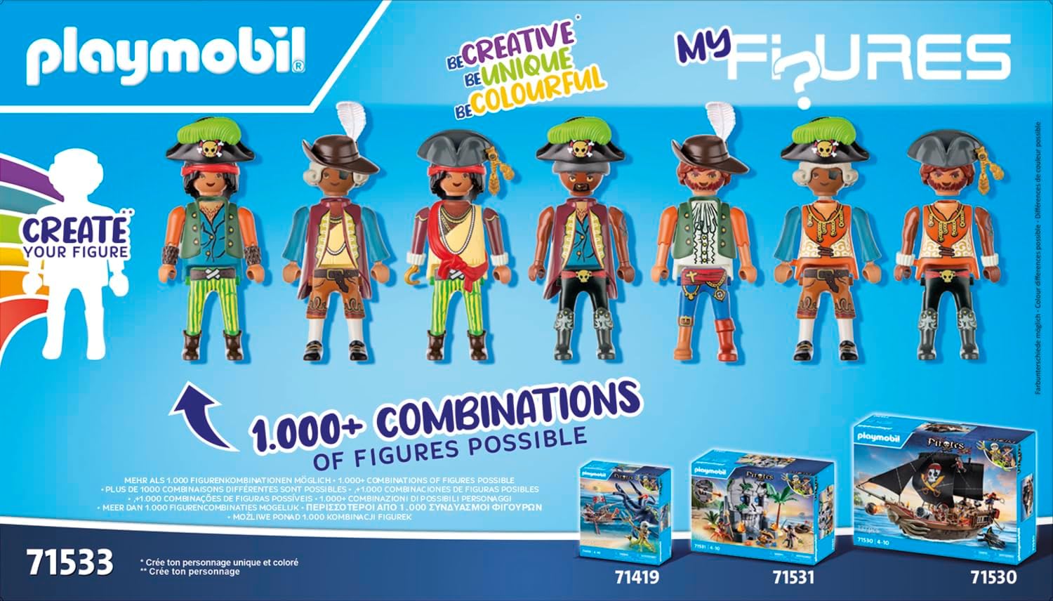 Detalle de PLAYMOBIL Pirates MyFigures – Piratenfiguren selbst gestalten (71533)