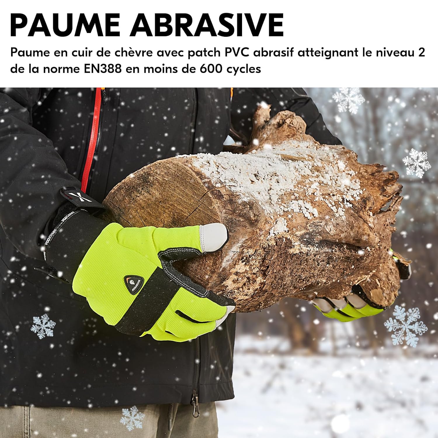 Thumbnail 4 de Vgo... Gants pour tronçonneuse – 0°C/32°F, 12 couches, cuir et TPU – GA8912FWCS