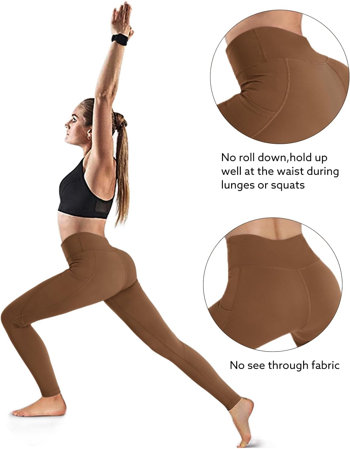 Thumbnail 4 de OUGES High Waist Yoga Pants with Pockets