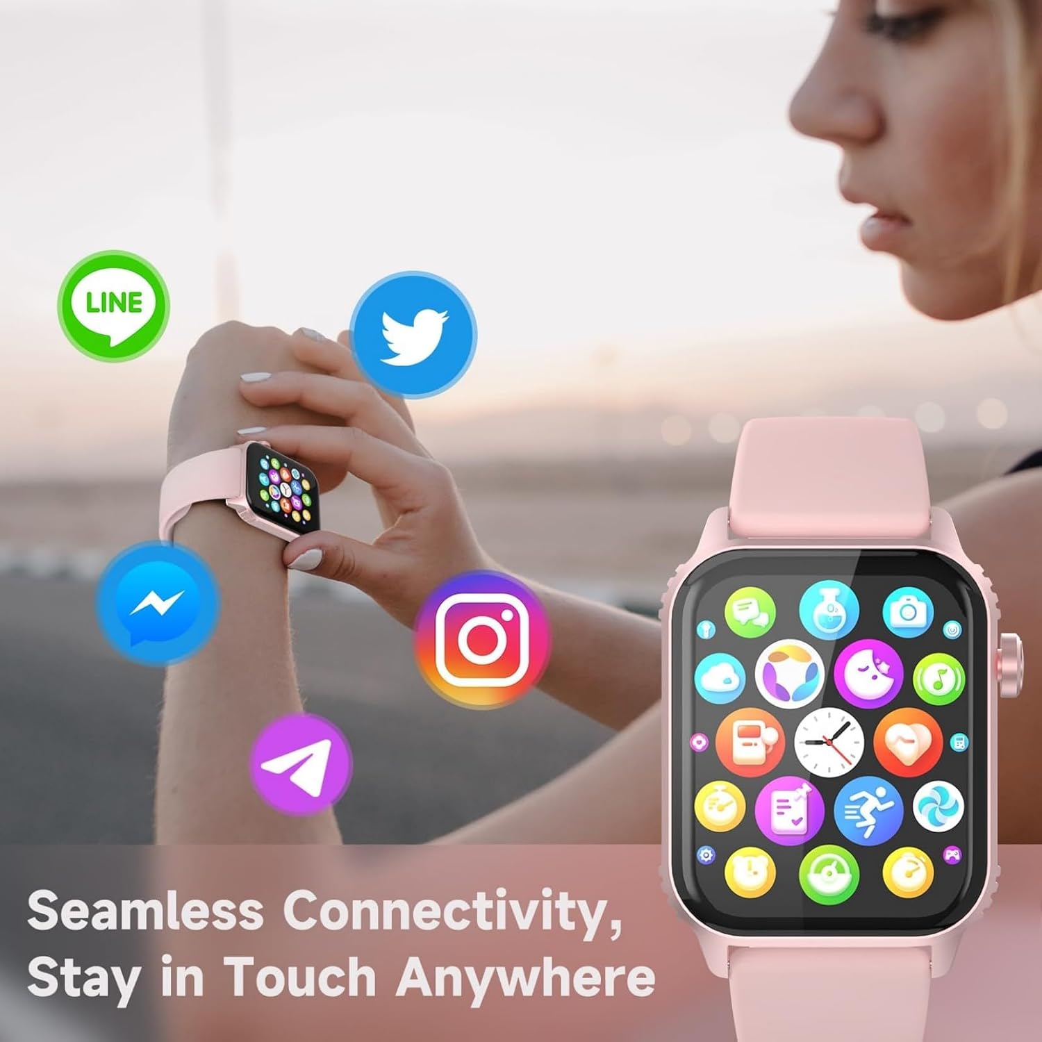 Detalle de TRAUSI TG08 Smartwatch for Women and Men (1.83 inch)