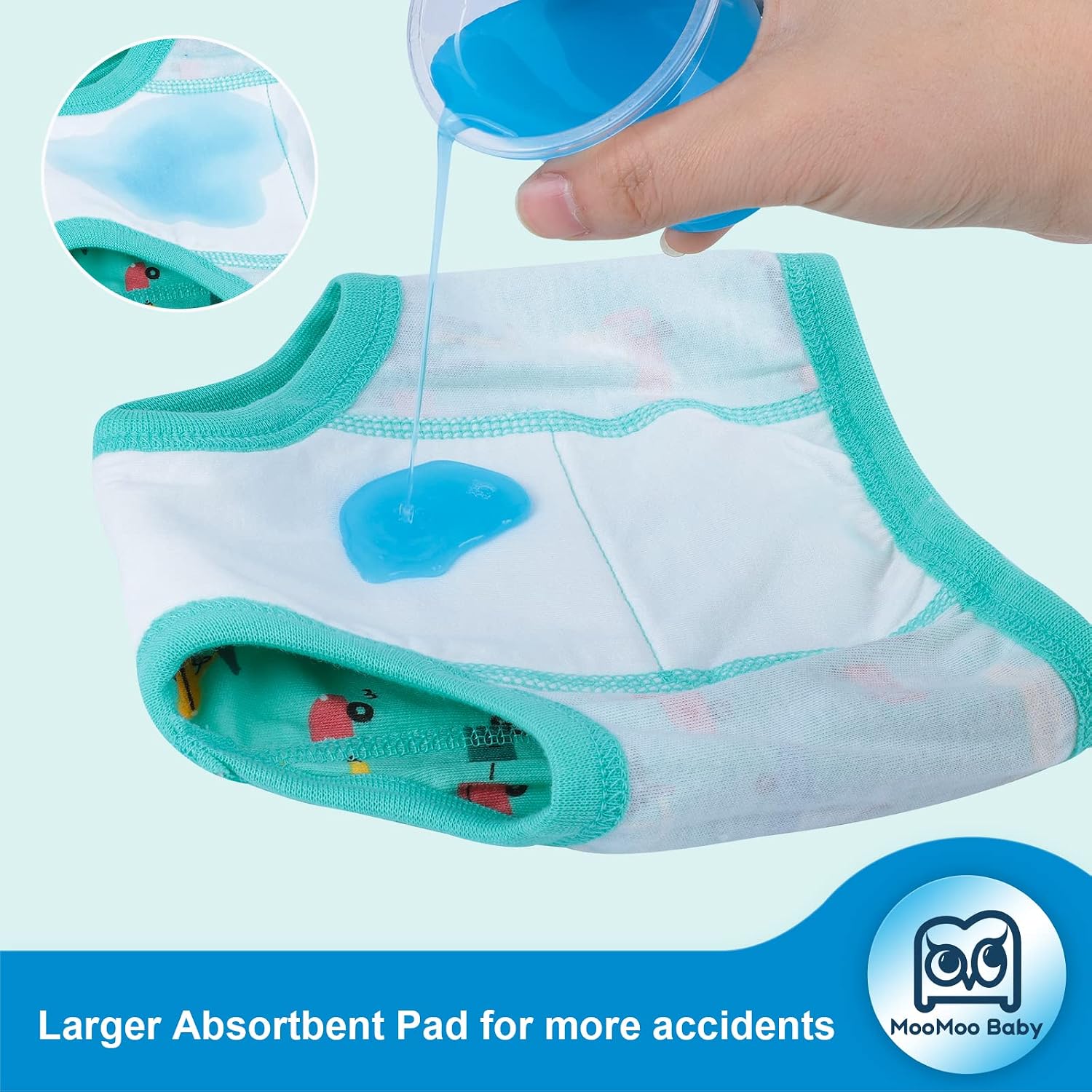 Detalle 2 de MooMoo Baby Potty Training Underwear, 4-Pack