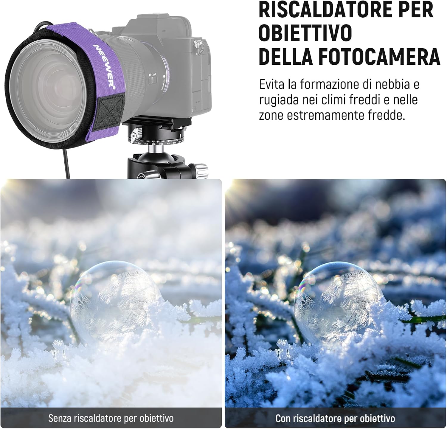 Thumbnail 1 de NEEWER HW-29B riscaldatore obiettivo USB 16”/400 mm con 3 livelli di temperatura