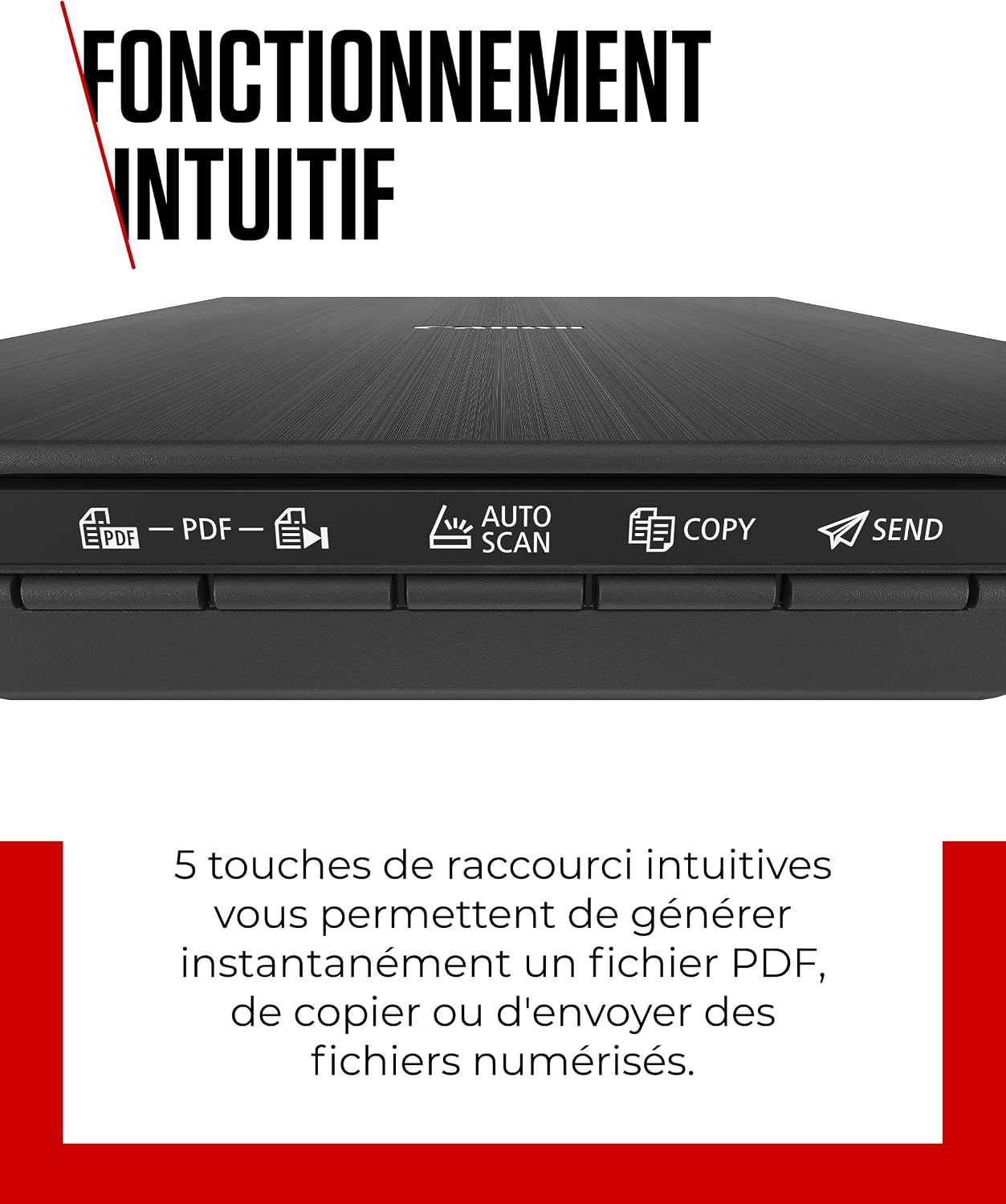 Thumbnail 2 de Canon LiDE 400 Scanner de Documents (Noir) — Érgo conforme et compact, USB-C