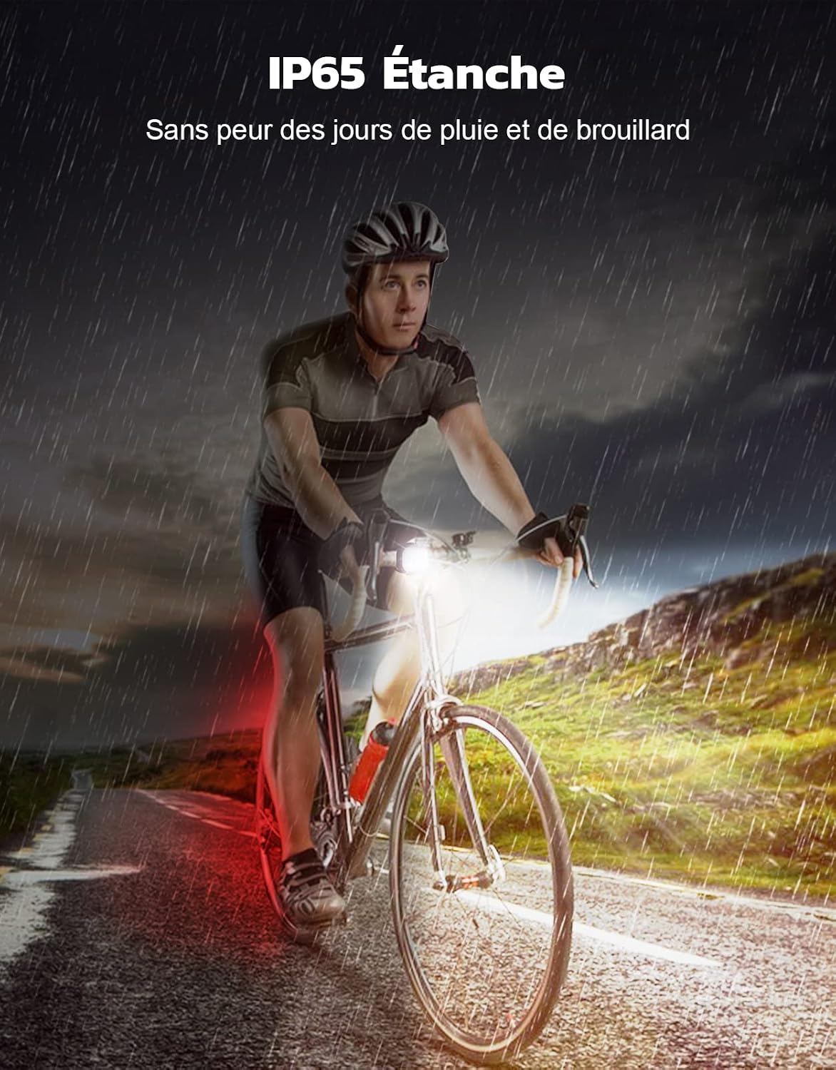 Thumbnail 4 de Glangeh Lumière Vélo Avant et Arrière 4+6 Modes – Ultra Fine, USB Rechargeable