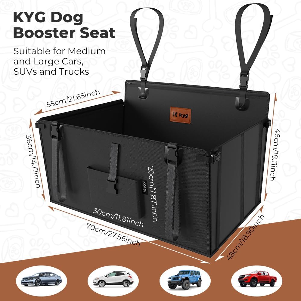 Thumbnail 2 de KYG Dog Car Seat for Medium & Large Dogs (L) – Robust, Waterproof and Foldable
