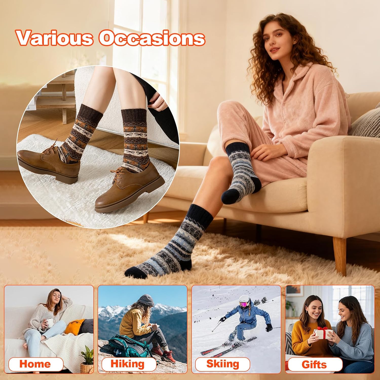 Thumbnail 6 de BISOUSOX Calcetines Lana Merino Mujer 3 pares