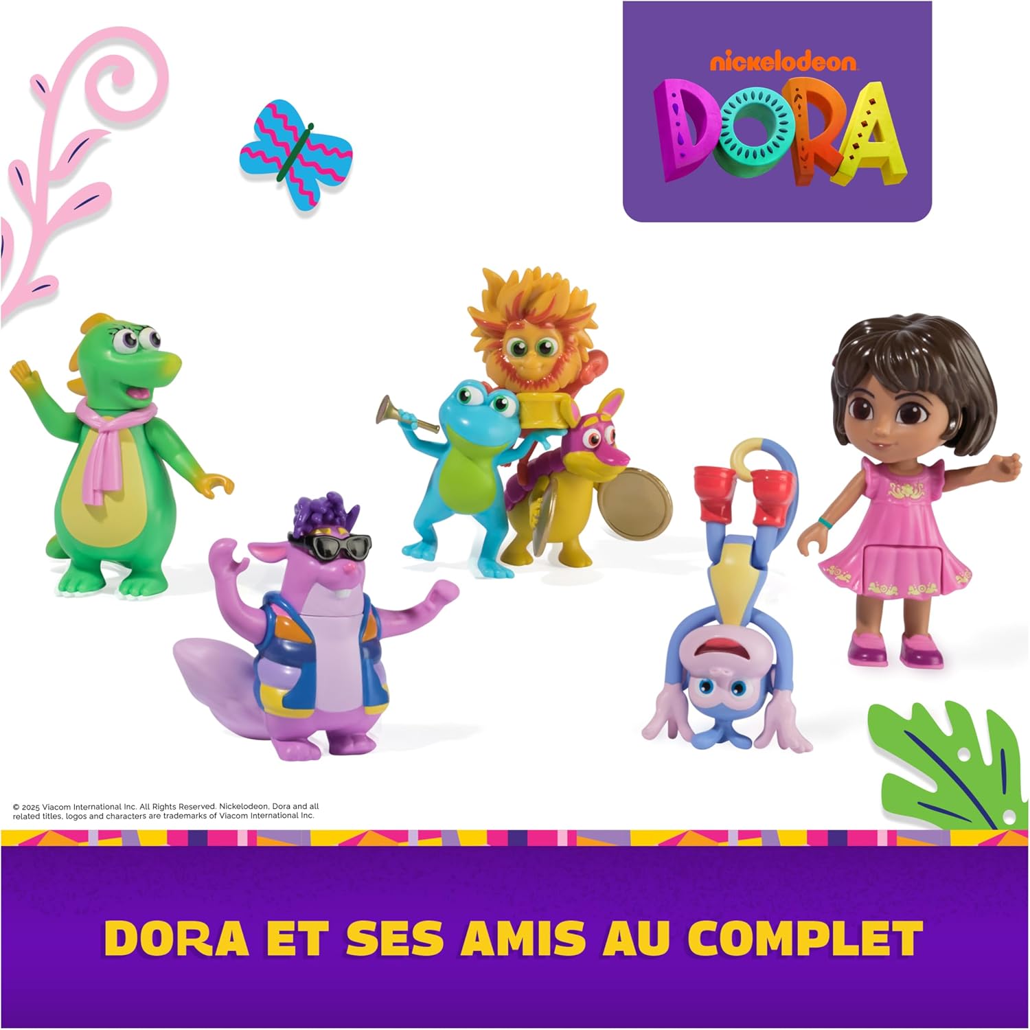 Detalle 2 de Dora – Coffret Cadeau Amis Fantastiques : 5 figurines articulées (Dora, Babouche, Tico, Véra et Trio Fiesta)