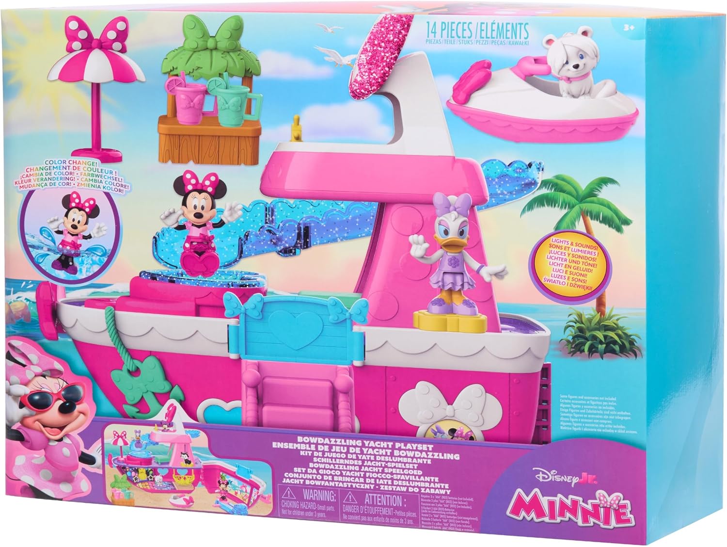 Detalle de Just Play 88952 Disney Junior Minnie Mouse jachtspeelset met geluid en licht