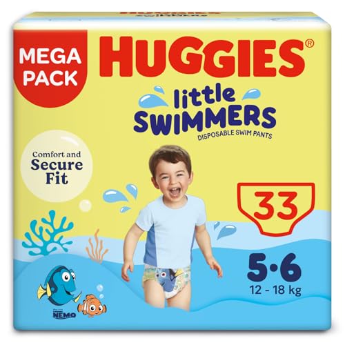 Detalle de Huggies Little Swimmers Size 5-6 Swim Nappies (33 Pants) with Maximum Protection