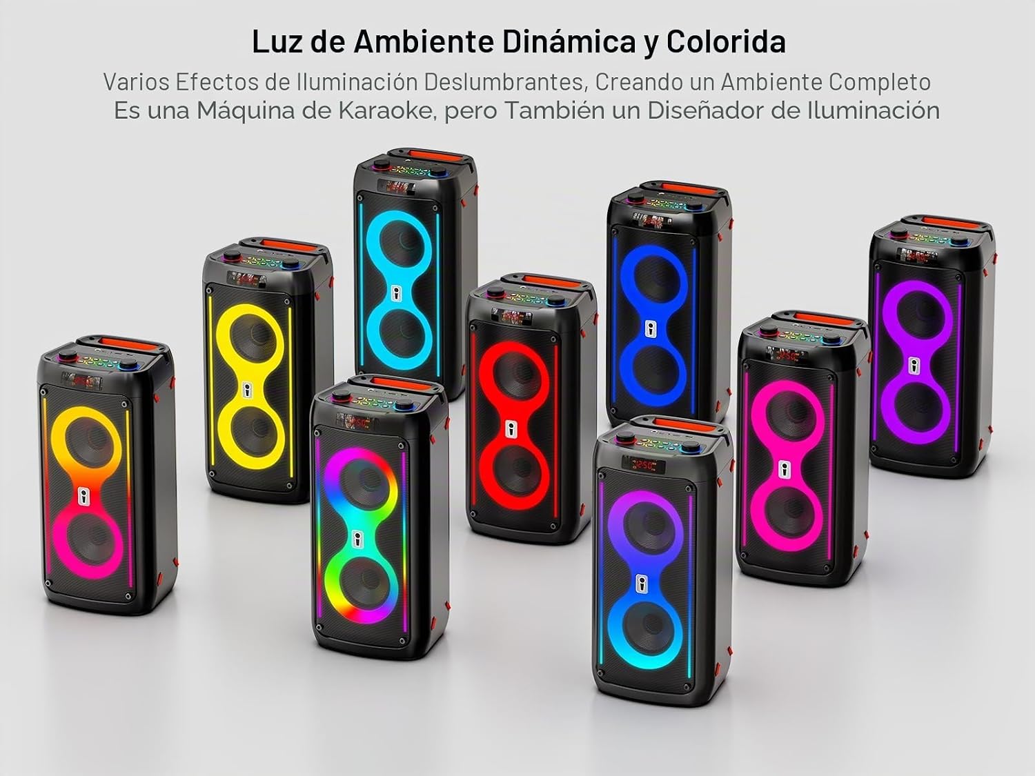 Thumbnail 3 de Máquina de Karaoke JAPOUCA: Altavoz Bluetooth 2 en 1 con 2 micrófonos inalámbricos