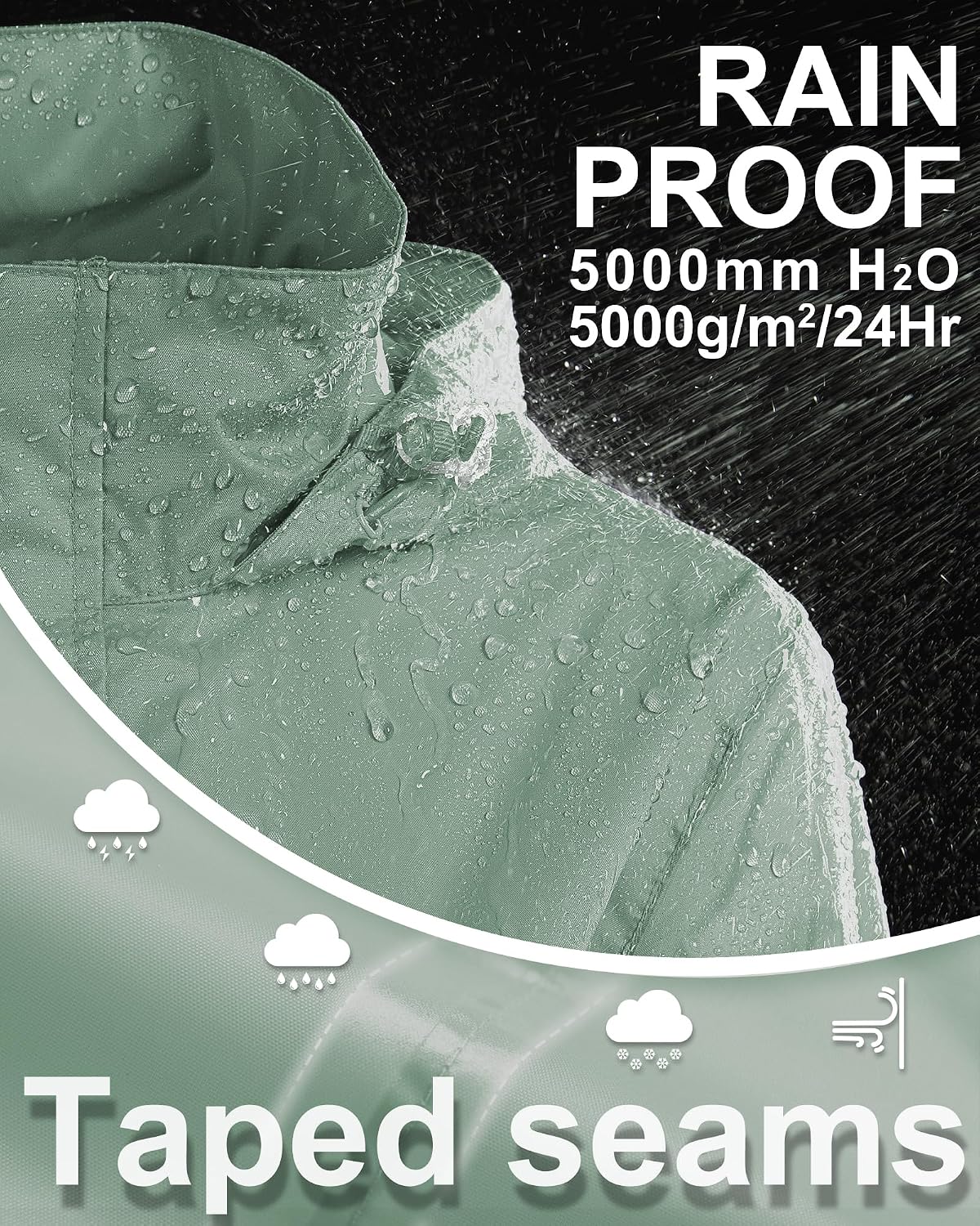 Detalle 2 de Wasserdichte Damen Regenjacke 33,000ft