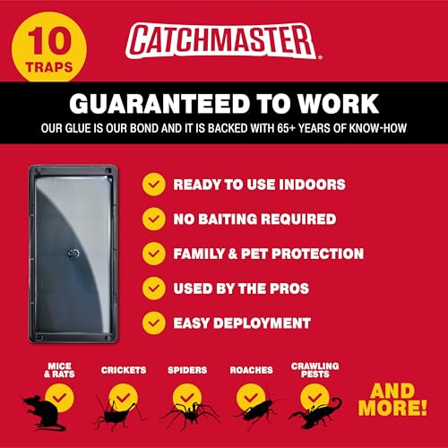 Thumbnail 2 de Catchmaster Rat, Snake and Mouse Traps 10Pk: Odorless, Disposable Glue Traps for Home and Garage