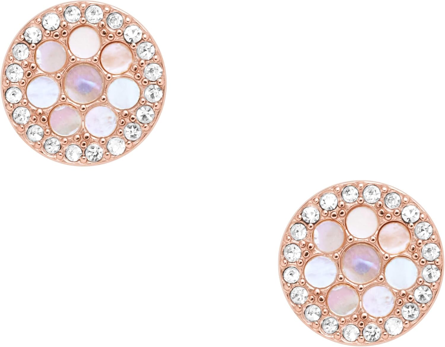 Detalle de Fossil Ohrringe Damen Mop 10×2,0 mm Roségold Edelstahl JF02906791