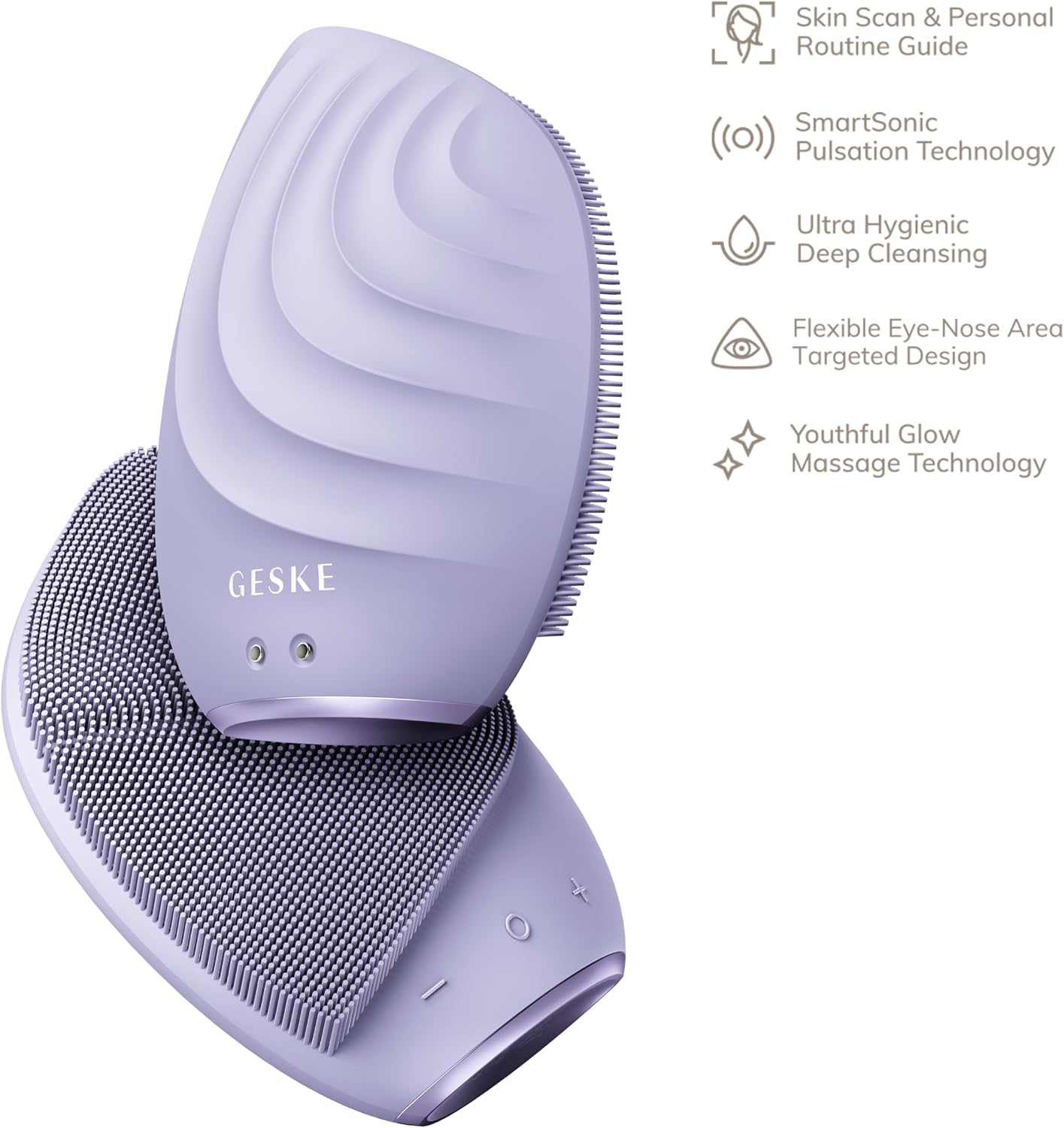 Detalle de GESKE Spazzola per il viso SmartAppGuided 5 in 1: pulizia profonda, massaggio e routine personalizzata