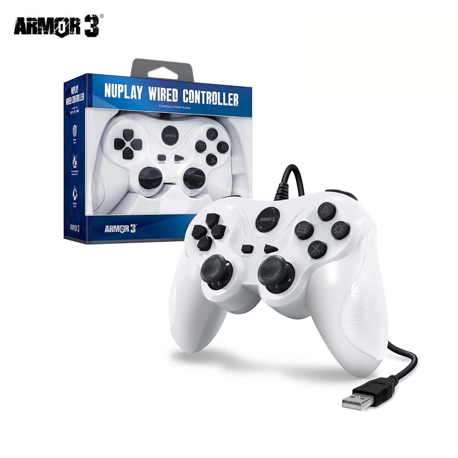 Thumbnail 6 de Armor3 Nuplay Wired Game Controller for PS3 (Blue)
