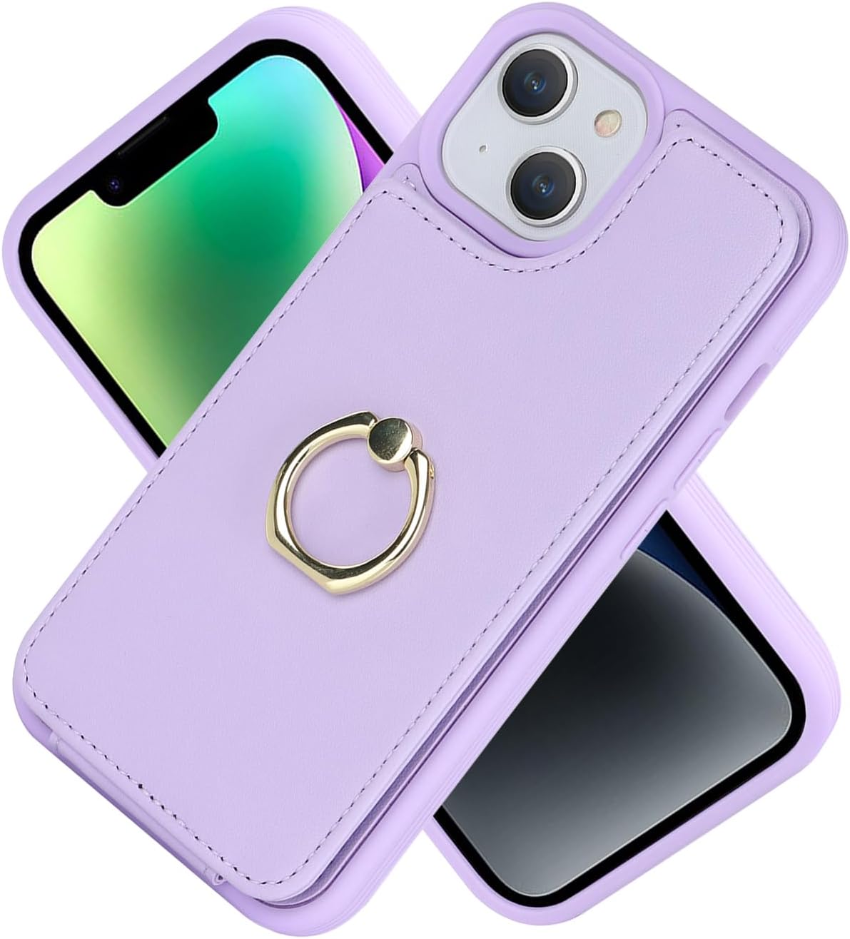 Detalle de Lipvina iPhone 11 Pro Wallet Case with 4 Card Slots and Ring Stand
