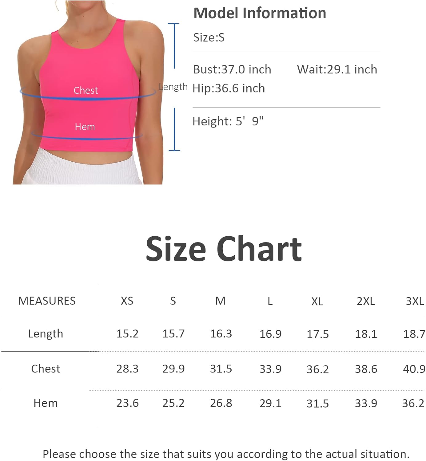 Thumbnail 6 de THE GYM PEOPLE Women's Sports Bra Crop Top with Removable Padding