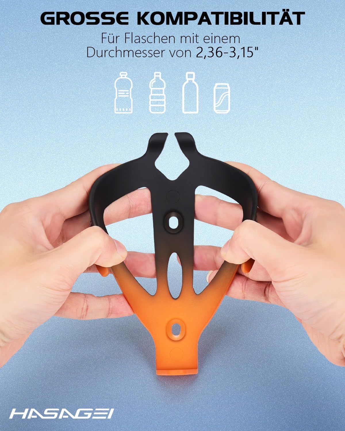 Thumbnail 4 de HASAGEI Universeller Fahrradflaschenhalter – rutschfest, ultraleicht und kompatibel mit Standardflaschen